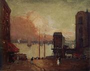 Robert Henri Cumulus Clouds,East River oil painting picture wholesale